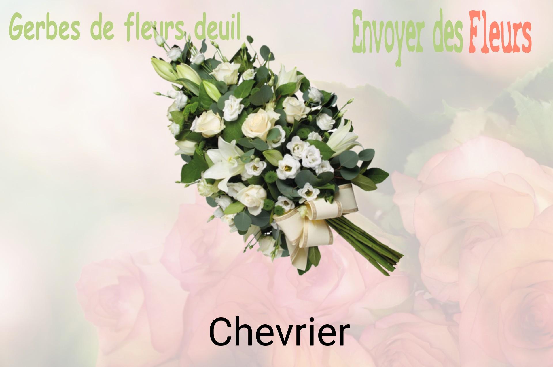 Gerbe de fleurs de deuil livrée à Chevrier